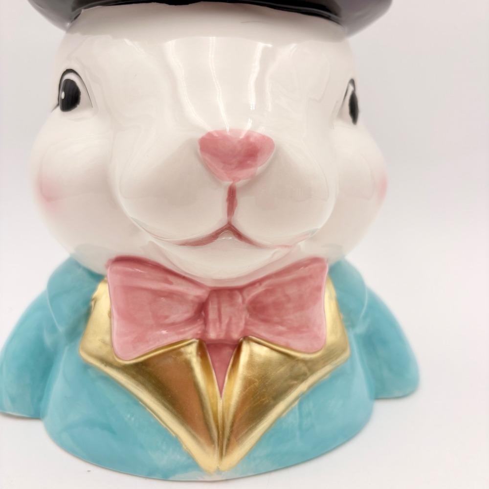 Tophat & Tail Easter Bunny Rabbit Bust Spring Dapper Colorful Spring Decor - Picture 3 of 8